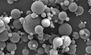 Nanoparticles-spray-dried-spherical-bw-micrograph